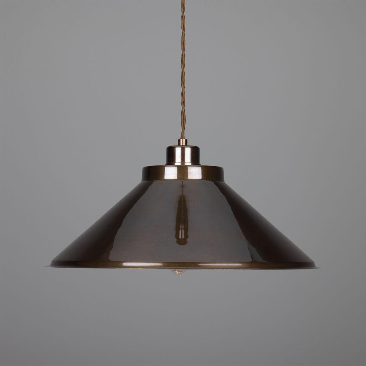 Rio Vintage Brass Pendant Light 38cm main product image