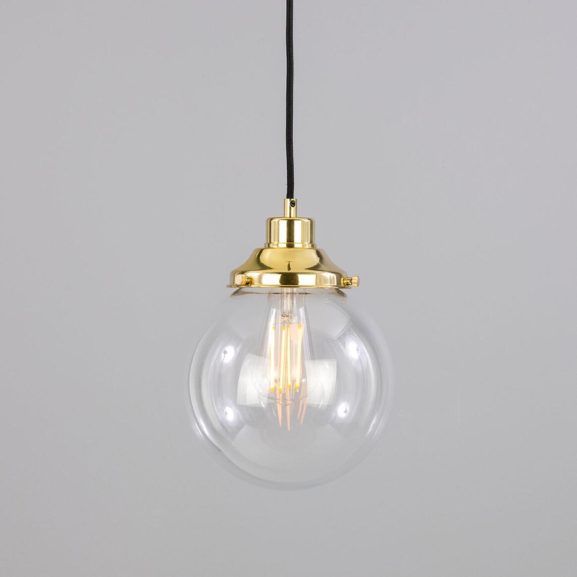 Virginia Small Clear Glass Globe Pendant Light 7.9" main product image