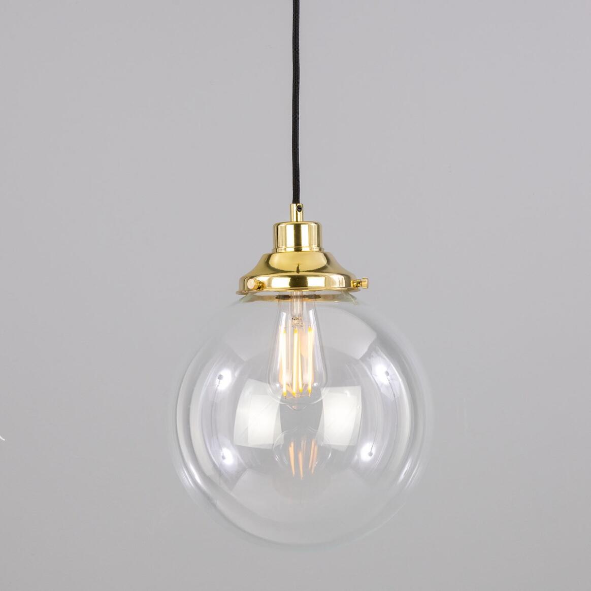 Virginia Clear Glass Globe Pendant Light 9.8" main product image