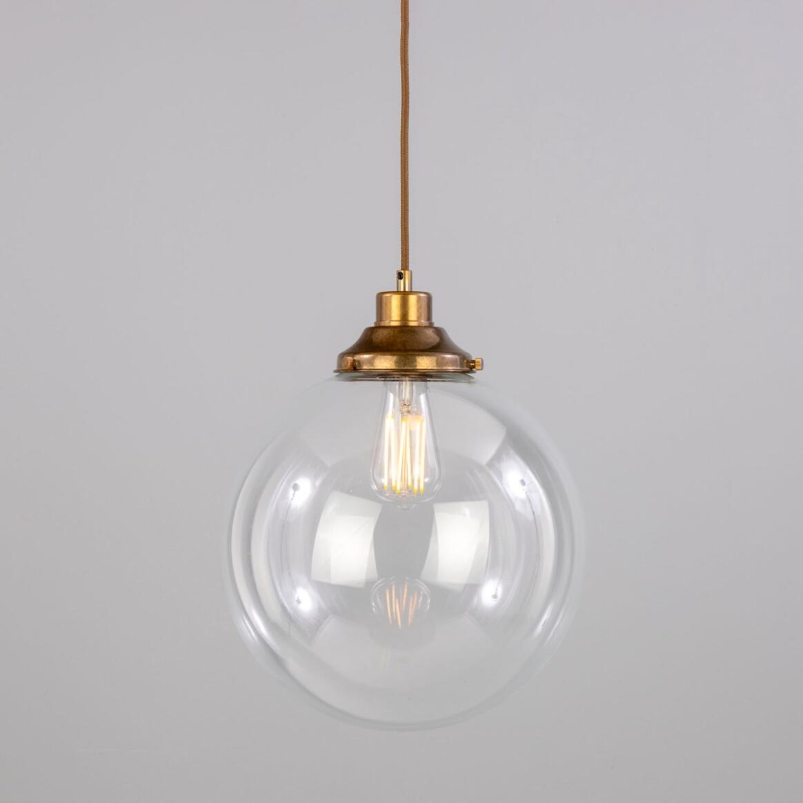Virginia Clear Globe Pendant Light 11.75" IP20 main product image