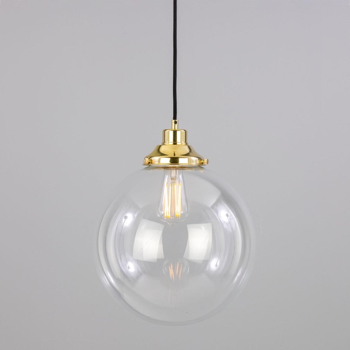 Virginia Clear Glass Globe Pendant Light 11.8" main product image