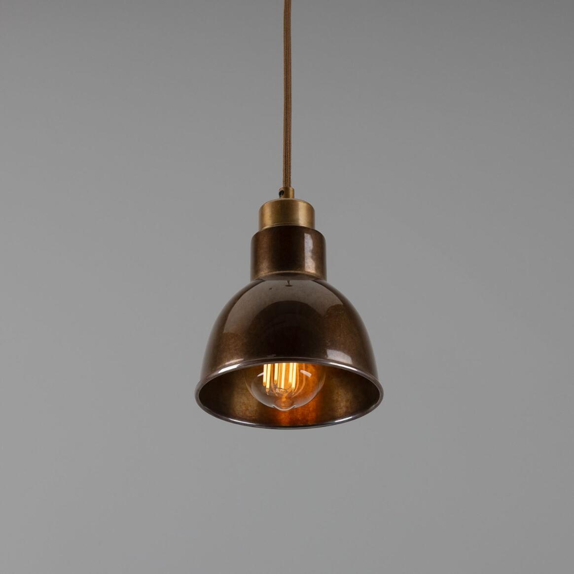 Baku Vintage Brass Pendant Light 15cm IP20 Mullan Lighting