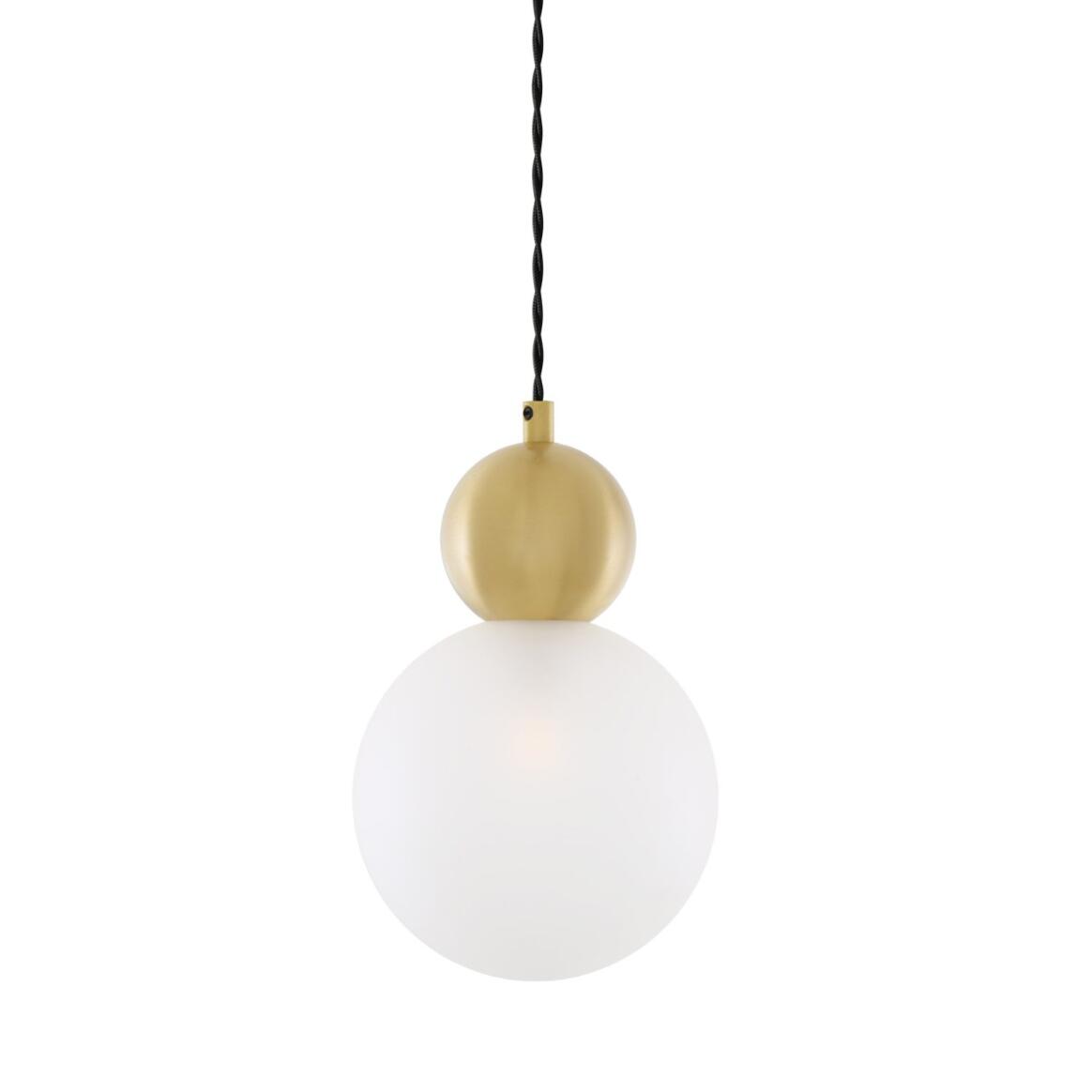 Helena Brass and Glass Ball Pendant Light 15cm main product image
