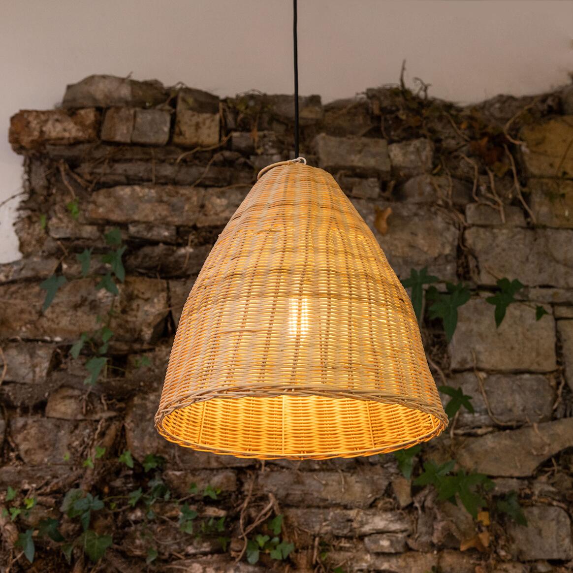 Altus Small Natural Rattan Pendant Light 40cm IP20 / IP65 main product image