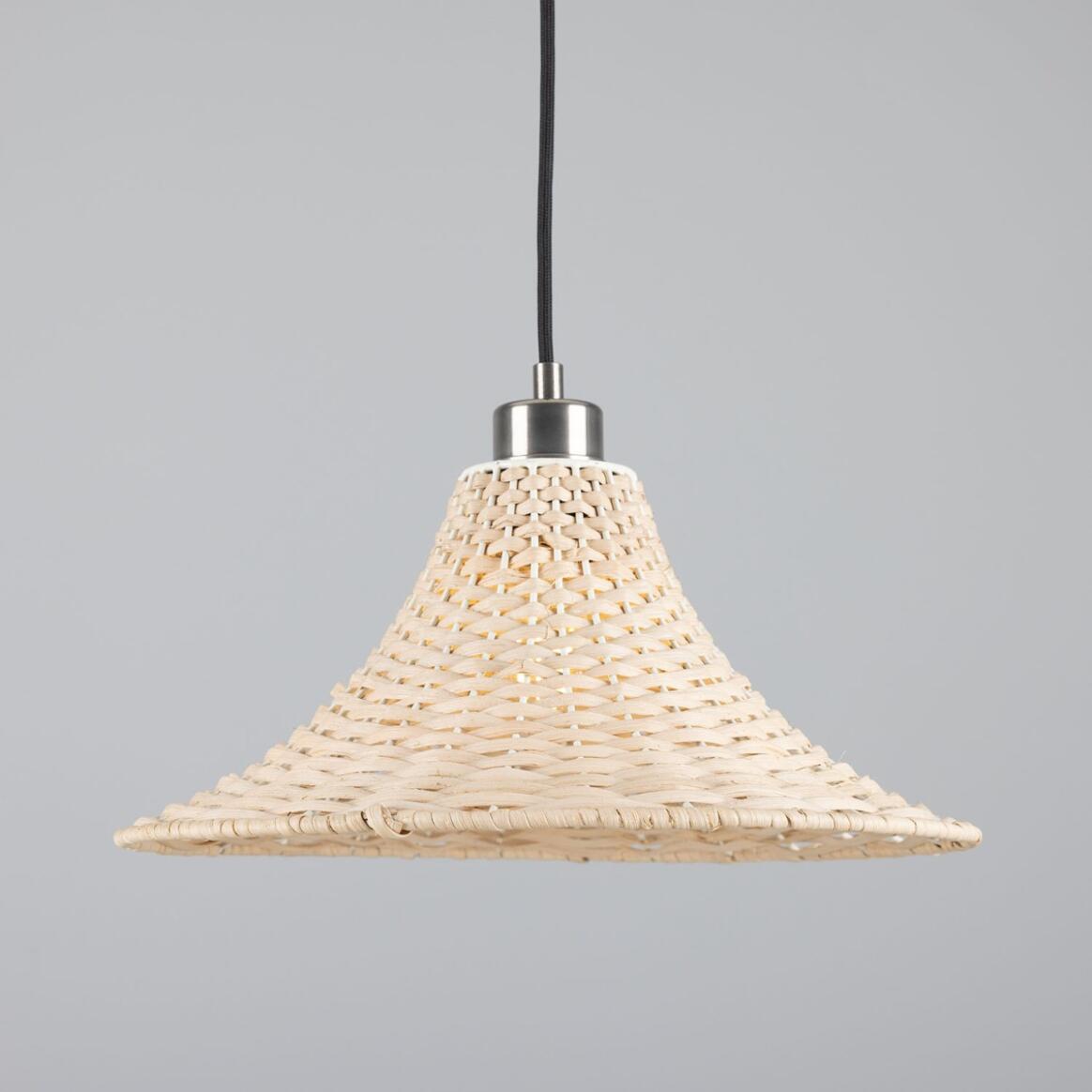 Savannah Large Bell-Shaped Rattan Pendant Light 34.5cm main product image