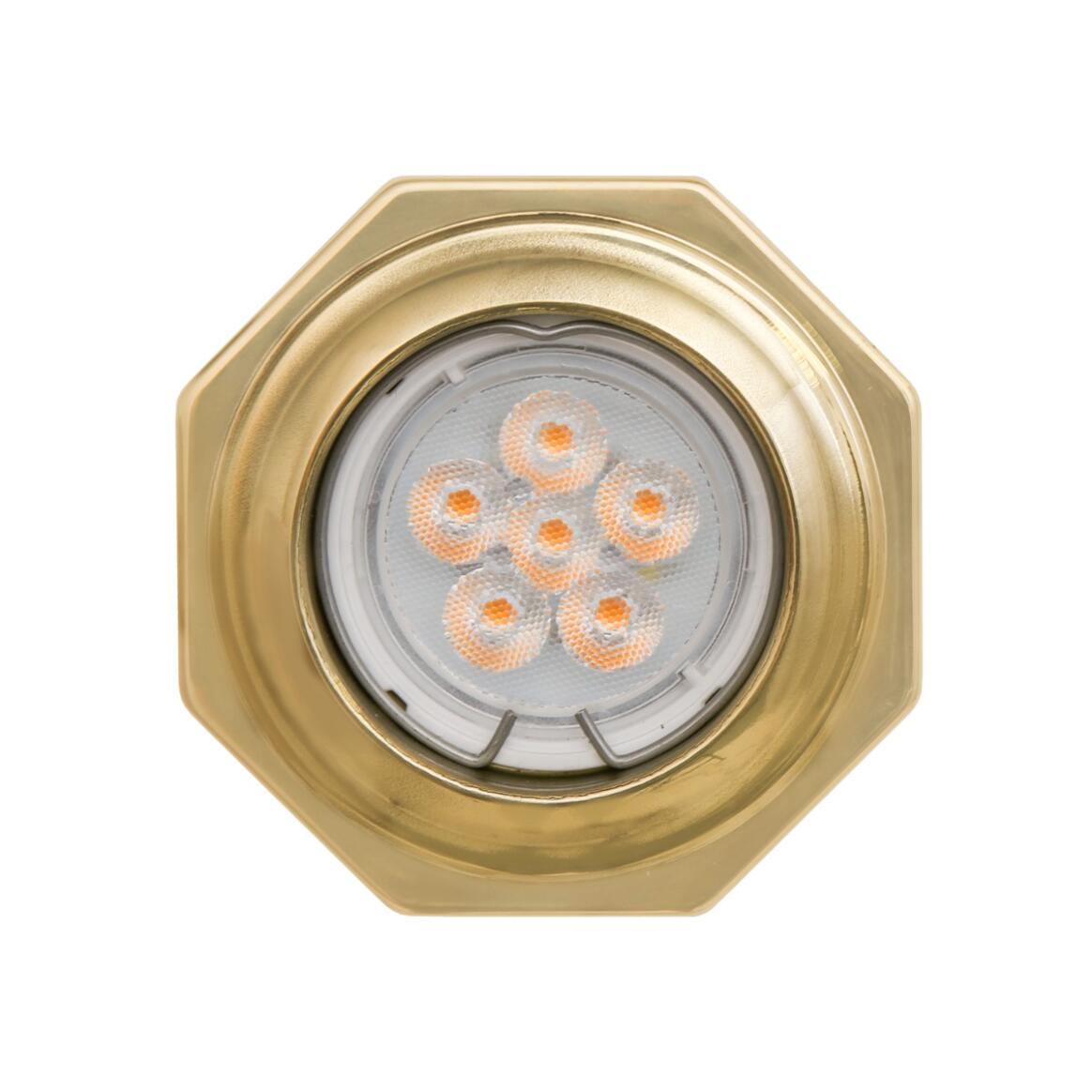 Palmanova Octagon Brass Recessed Spotlight 8.5cm main product image