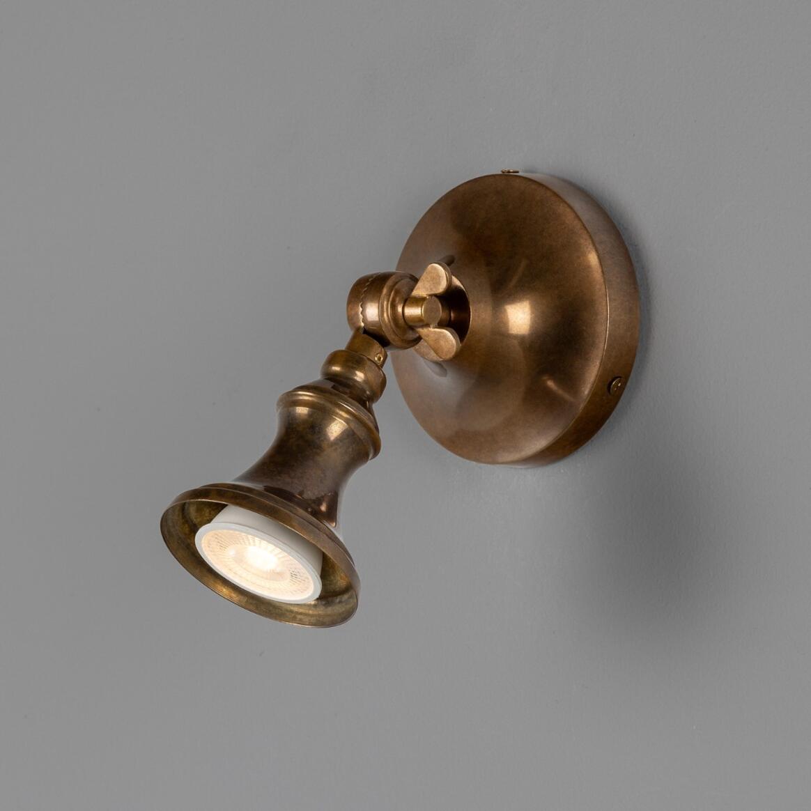 Accra Traditional Small Brass Spotlight 5.5" IP20 main product image