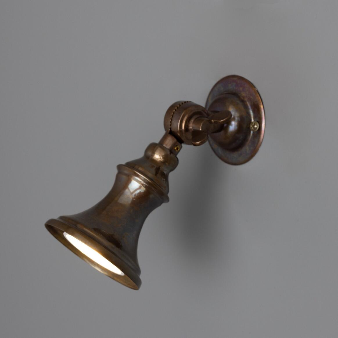Accra Traditional Small Brass Spotlight 14cm IP20 main product image