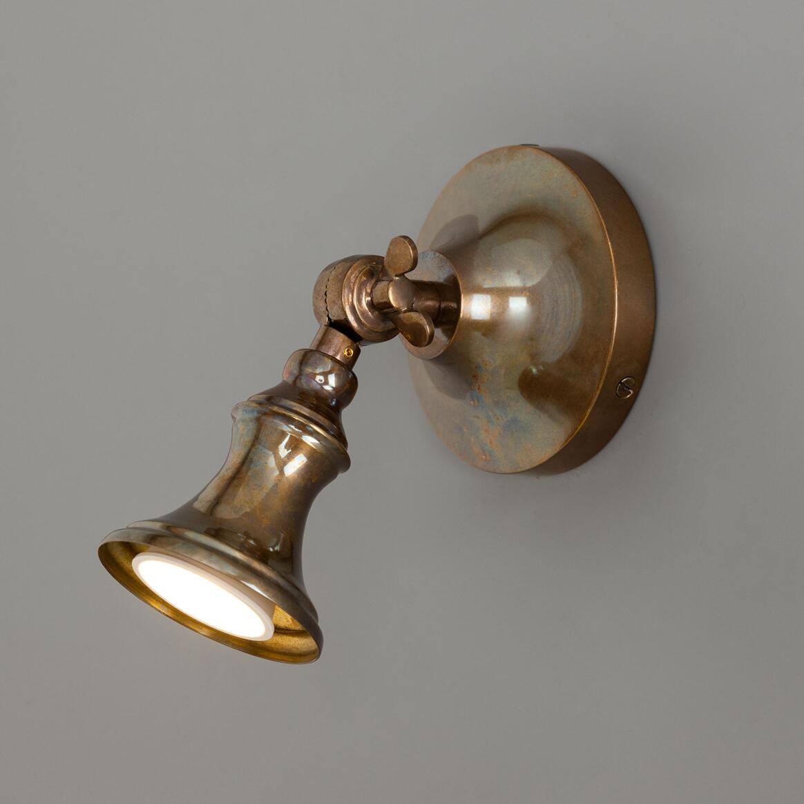 Accra Traditional Adjustable Brass Wall Spotlight main product image