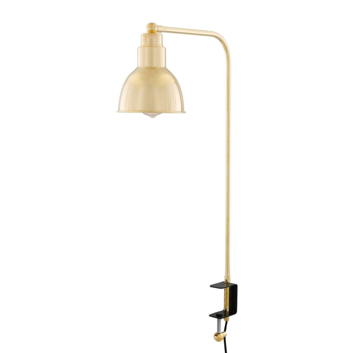 Lampe de table Baku en laiton avec pince de bureau main product image