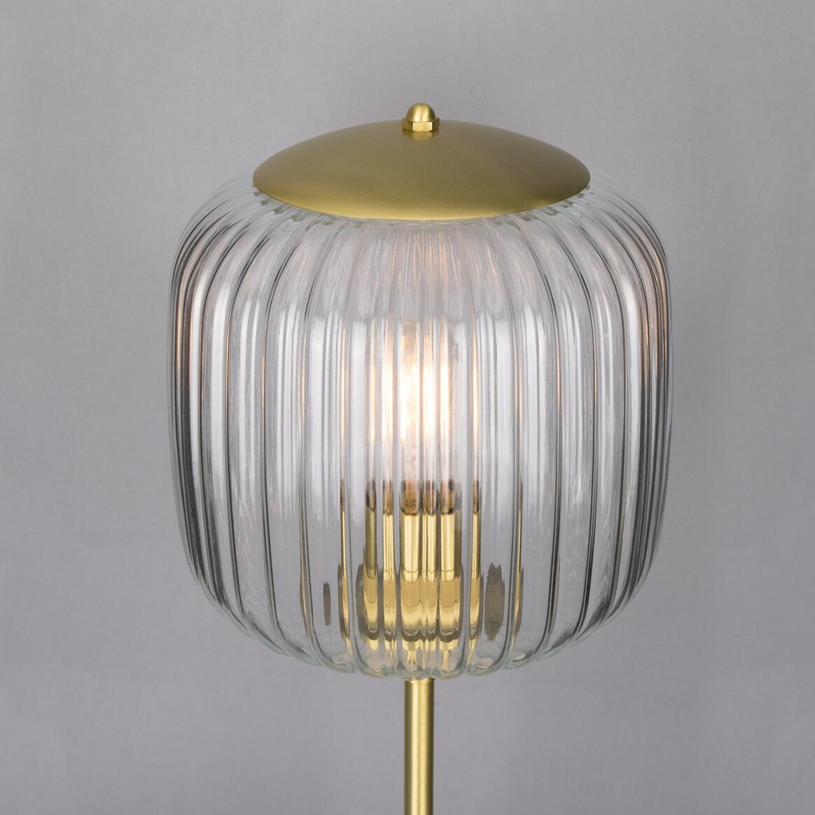 Astoria Reeded Glass and Brass Table Lamp 7.75\, image size:1164x1164