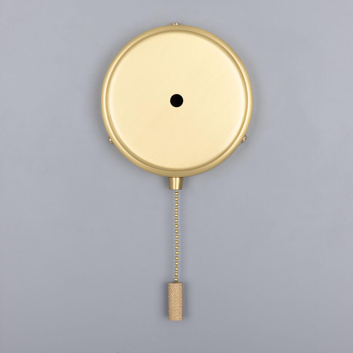 Pressed Brass Wall Bracket with Pull Switch 12cm main product image