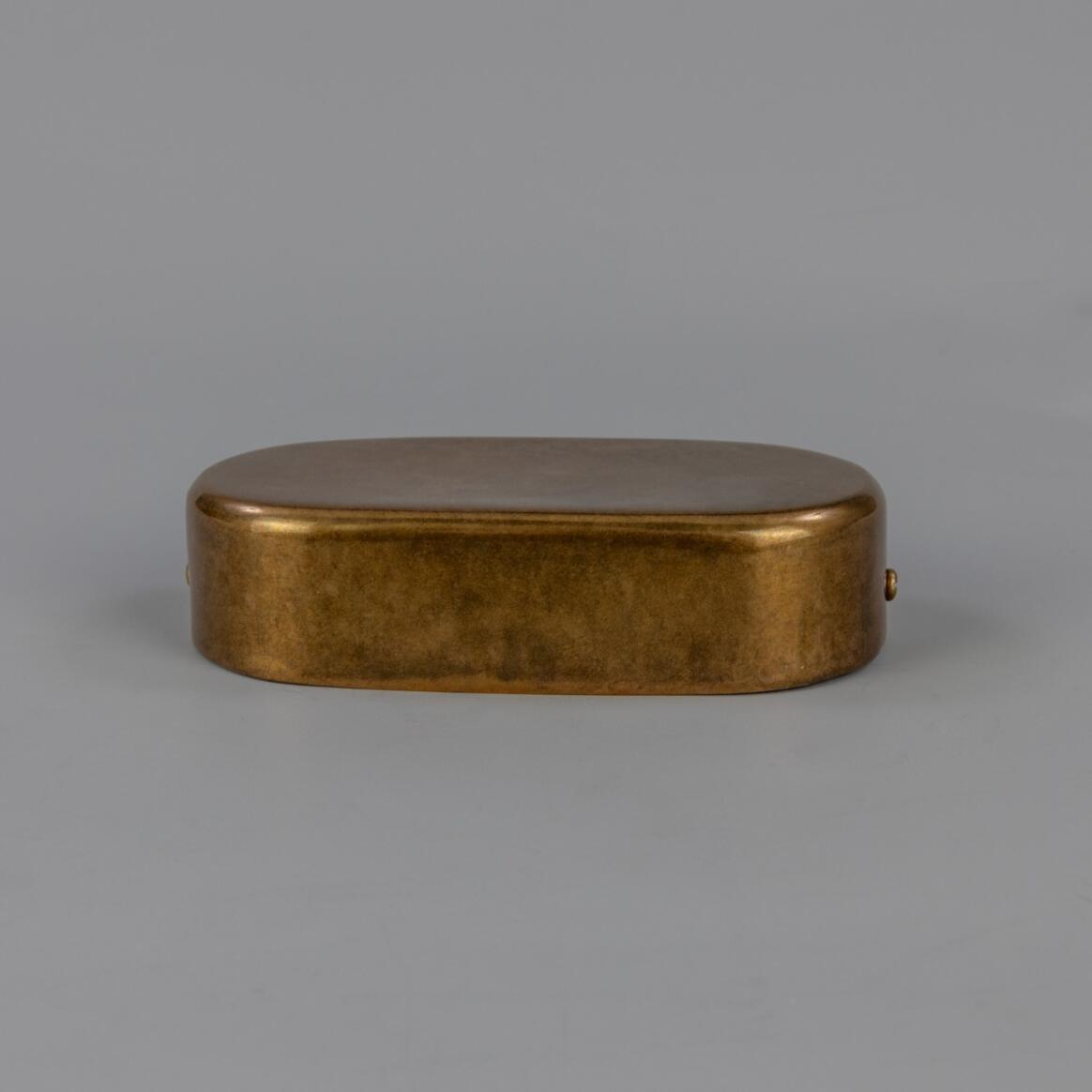 Deep Oval Brass Wall Bracket 6.25" main product image