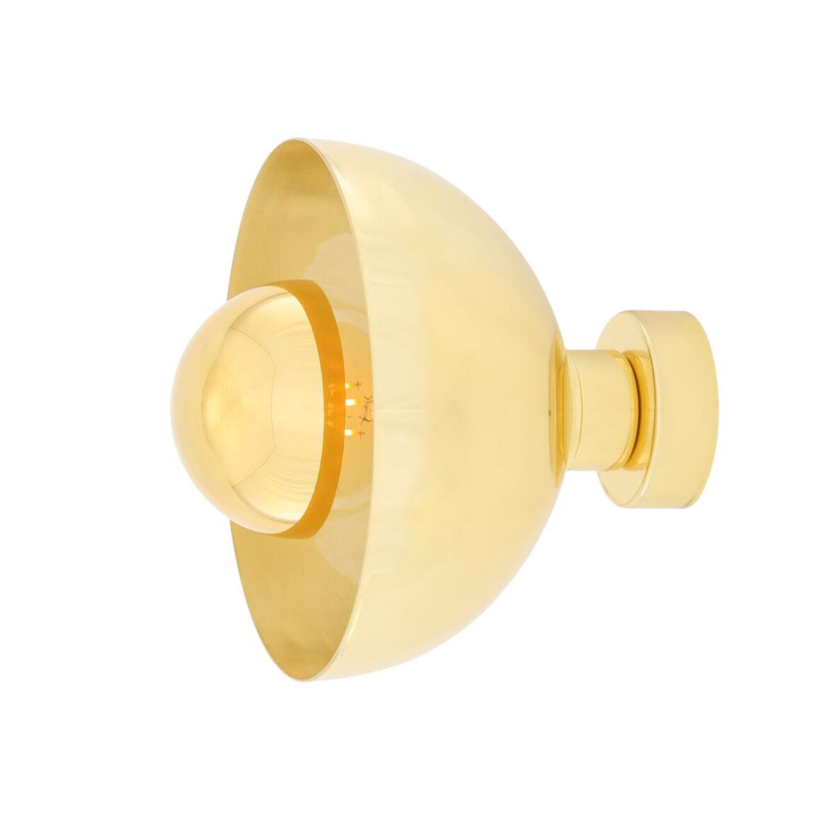 Maua Modern Brass Dome Wall Light 7.9" main product image