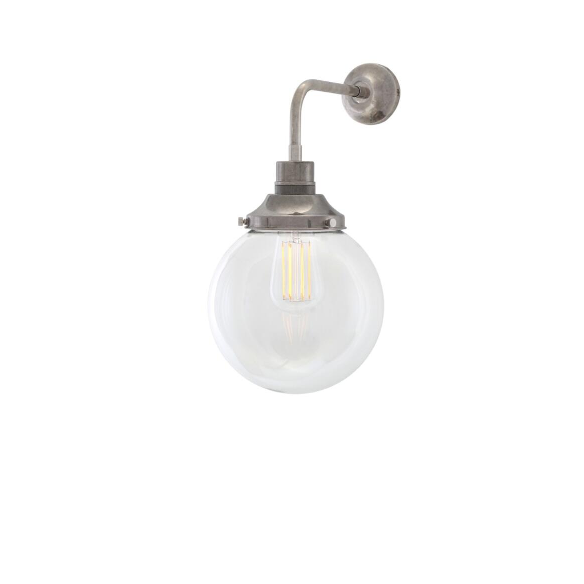 Bamako Clear / Opal Glass Globe Wall Light 20cm main product image