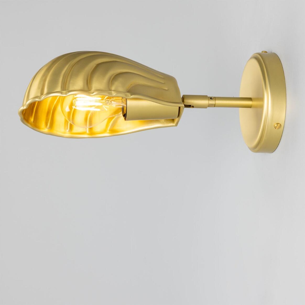 照明 Jewel/CAM/CLSA Brece/CSA Shell/CNAAB Shell Adjustable Brass Wall Sconce 10.5