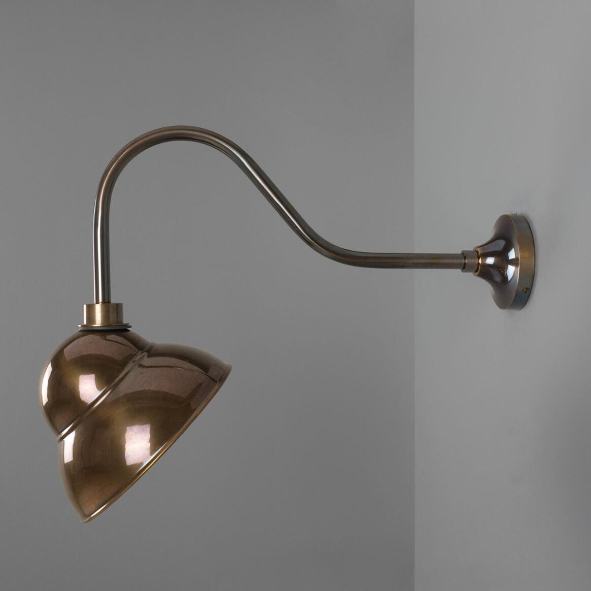 Sanford Vintage Brass Outdoor Sign Light 9.5