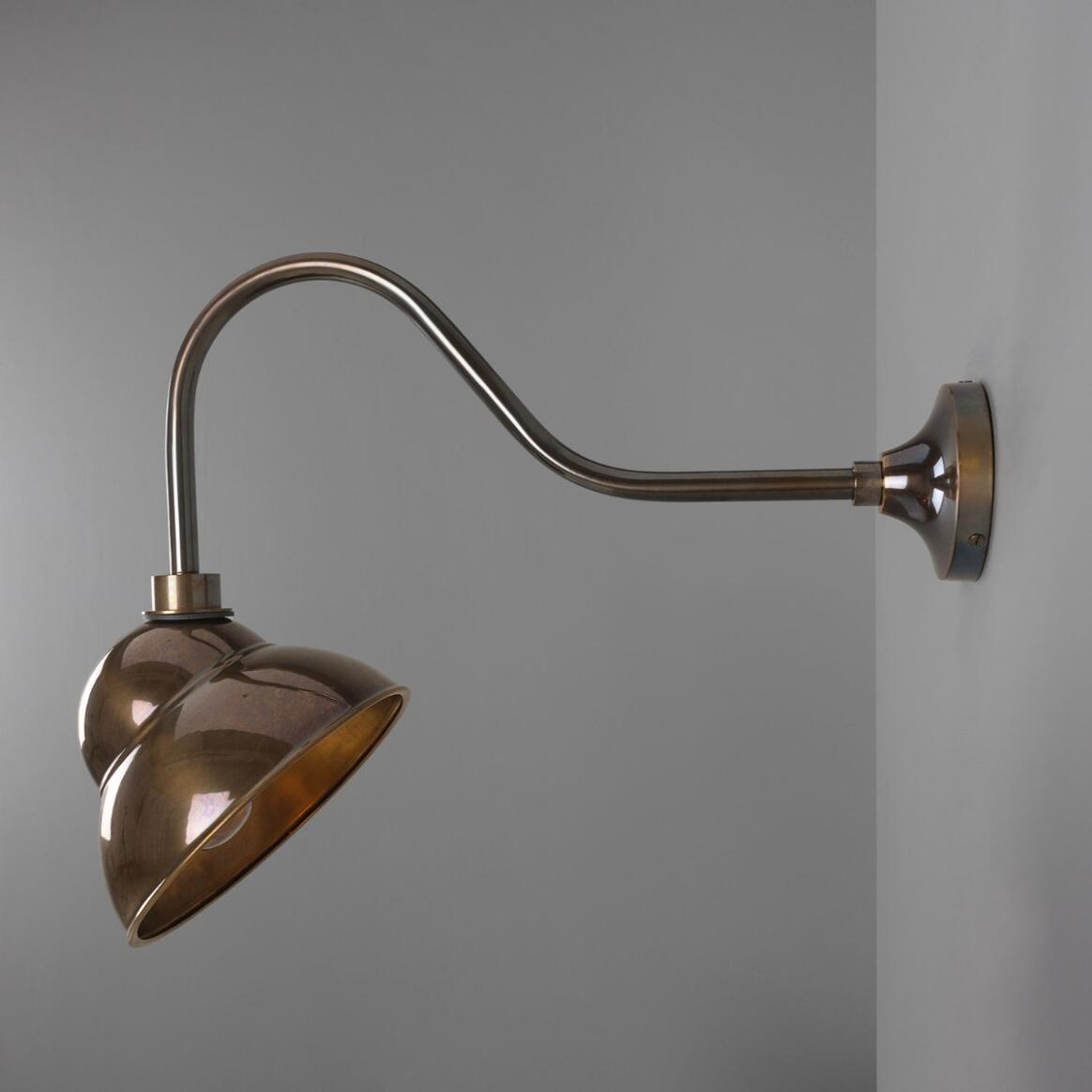 Sanford Vintage Brass Outdoor Sign Light 9.5