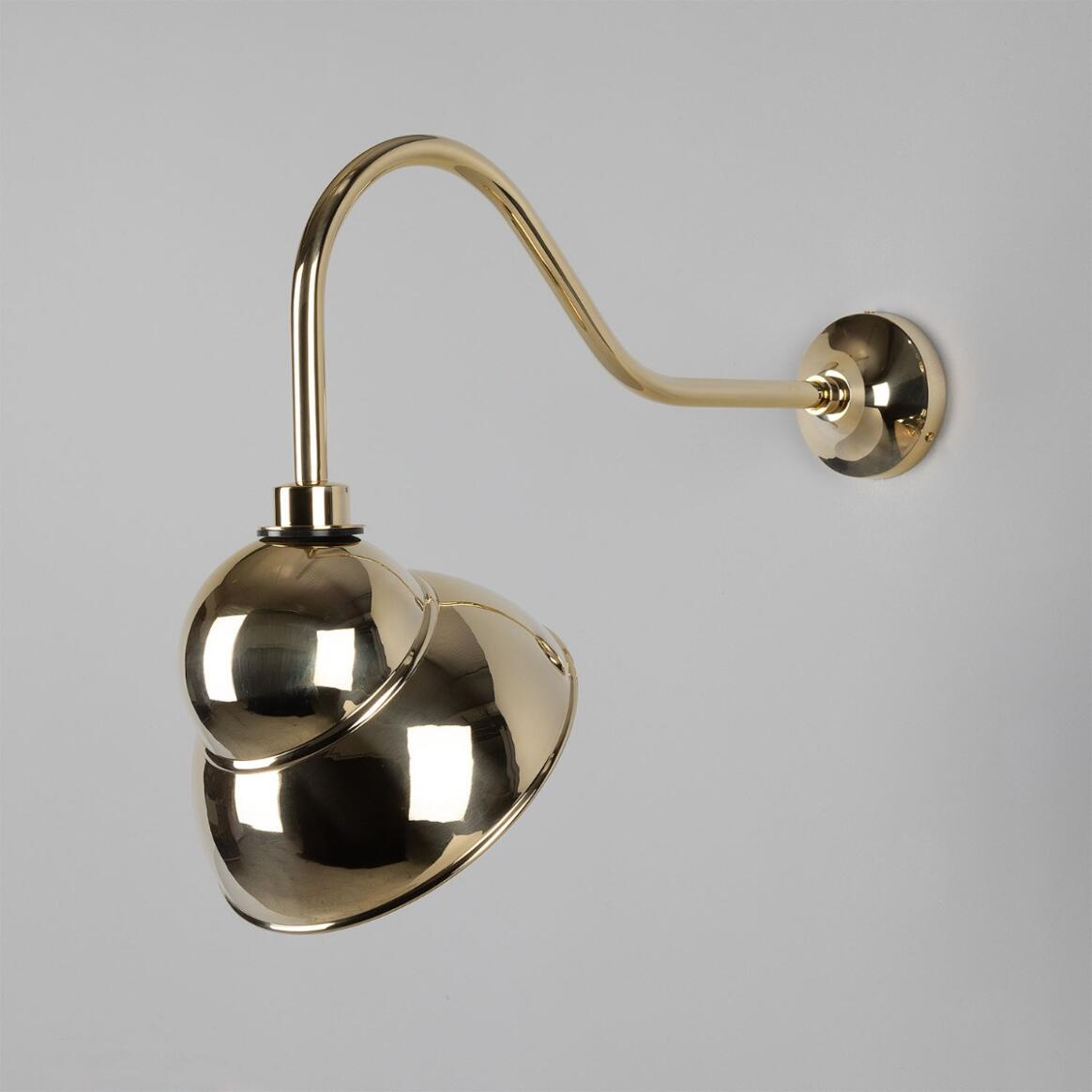 Sanford Vintage Brass Outdoor Sign Light 9.5