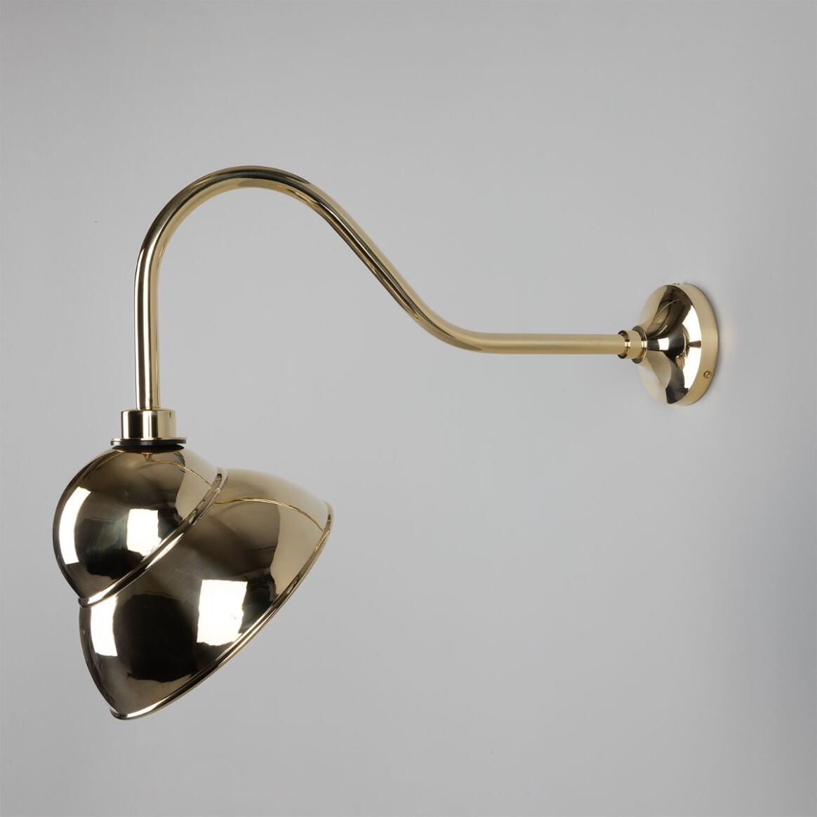 Sanford Vintage Brass Outdoor Sign Light 9.5