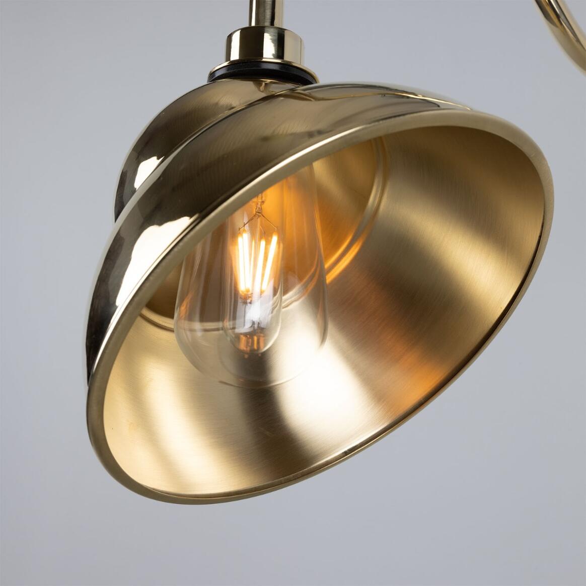 Sanford Vintage Brass Outdoor Sign Light 24cm IP65 | Mullan Lighting