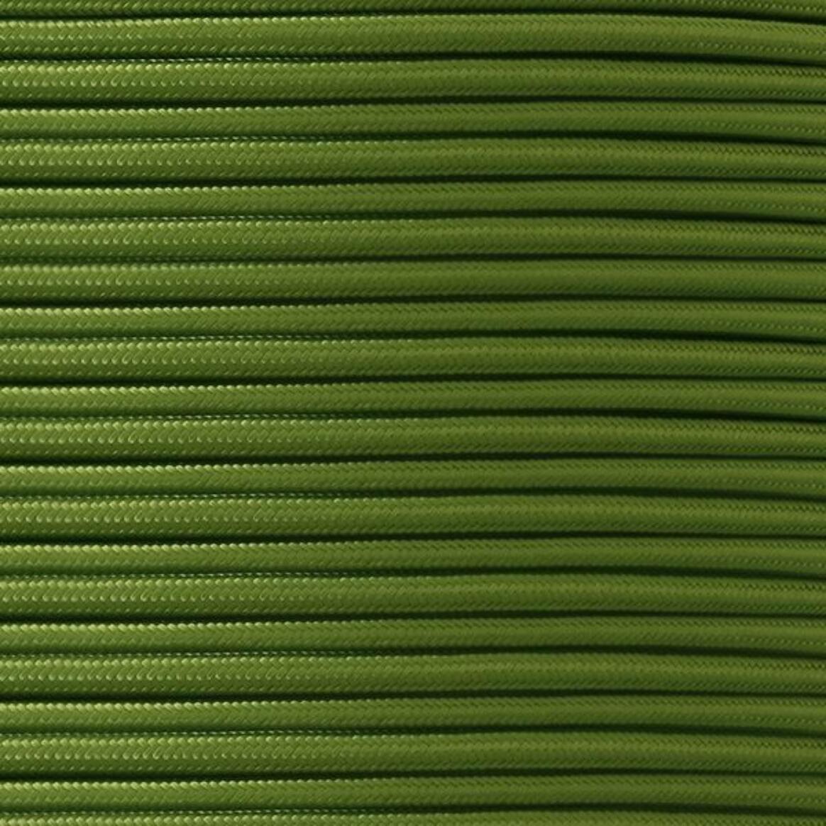 Sage Green Fabric Braided Cable, 3 Core Round main product image
