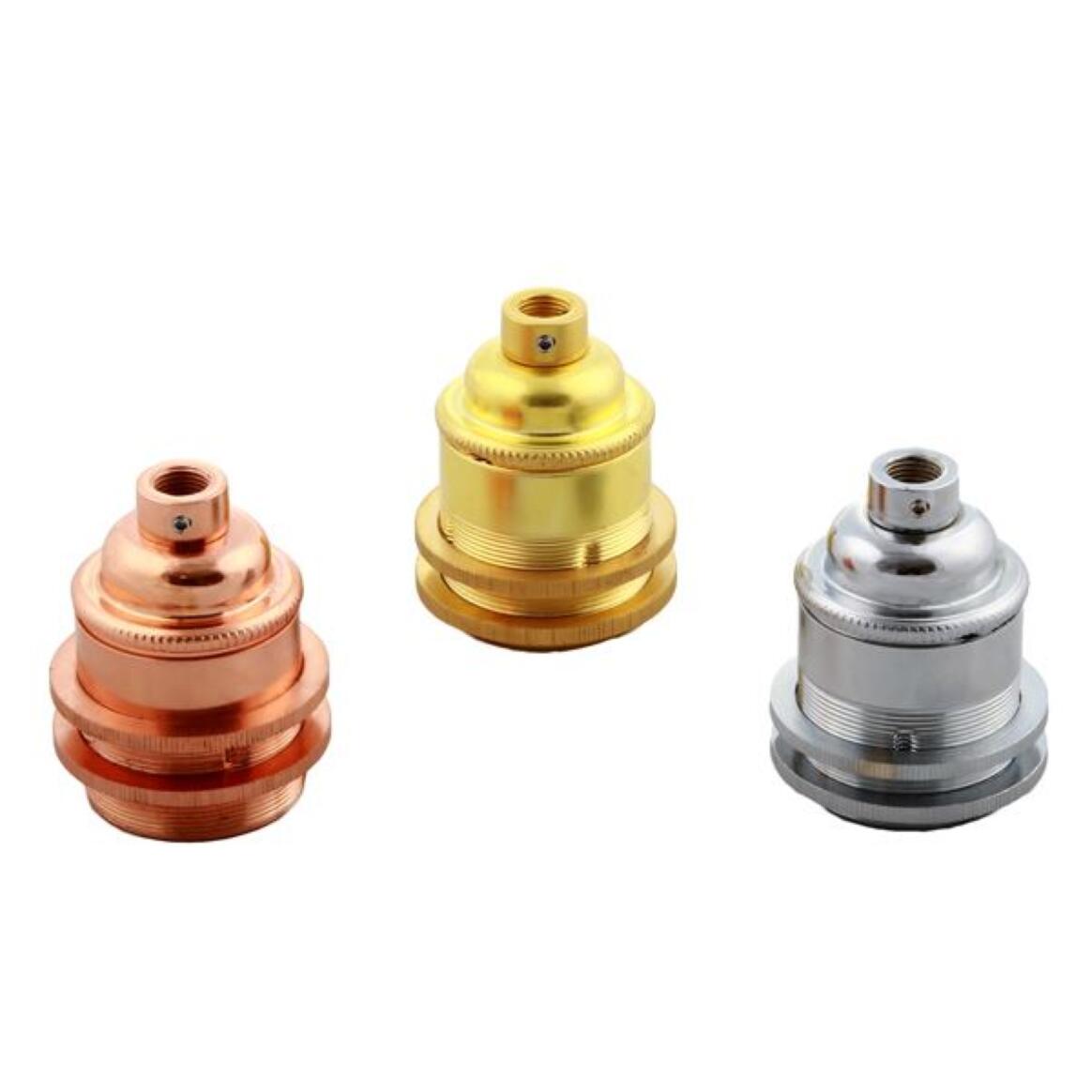 E27 Vintage Metal Lamp Holder with Shade Rings, 5 Colours main product image