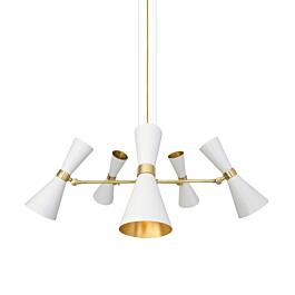 Cairo Mid-Century Chandelier, Five-Arm | Mullan Lighting