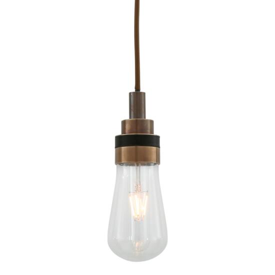 Bo Glass Bathroom Pendant Light 8.75" IP65