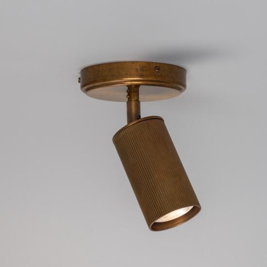 Adare Directional Brass Ceiling Spotlight 18.95cm IP20, Antique Brass