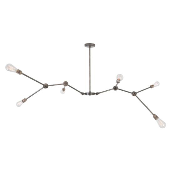 Ottawa Modern Industrial Six-Arm Chandelier 45.25" IP20