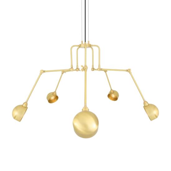 San Jose Industrial Chandelier, Five-Arm