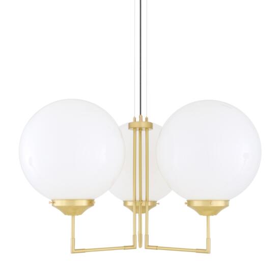 Bellavary Modern Globe Chandelier, Three-Arm