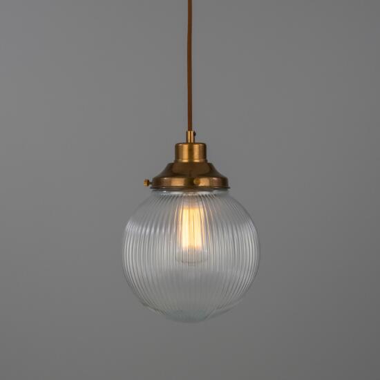 Stanley Prismatic Glass Globe Pendant Light 7.75" IP20