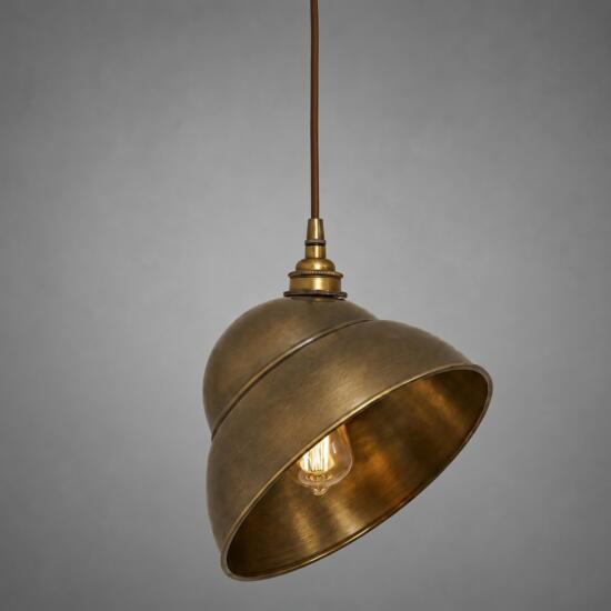 La Paz Double Dome Brass Pendant Light 9.5" IP20