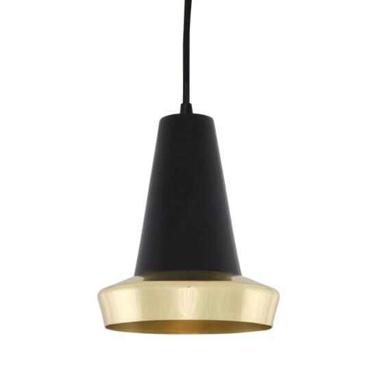 Malabo Polished Brass and Matte Black Pendant Light 6.25" IP20
