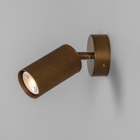 Adare Directional Brass Wall Spotlight 18.95cm IP20