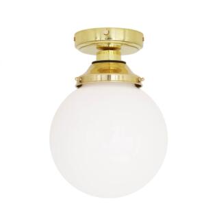 Deniz Opal Globe Bathroom Ceiling Light 20cm IP44