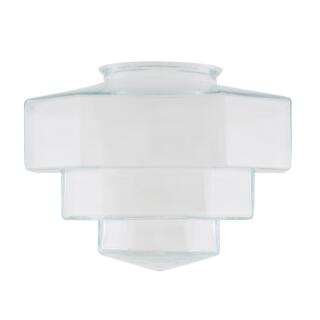 Art Deco Octagonal Stepped Glass Lamp Shade