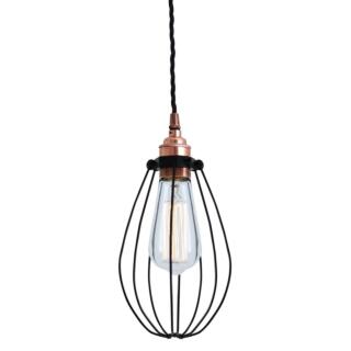 Abuja Industrial Cage Copper Pendant Light