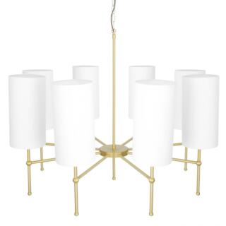 Arizona Chandelier with Fabric Shades, Eight-Arm