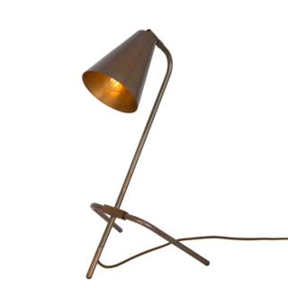 Astana Industrial Adjustable Brass Table Lamp, Antique Brass