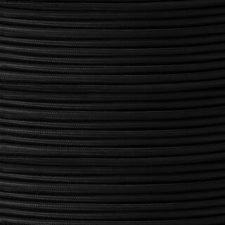 Black Fabric Braided Cable, 3 Core Round