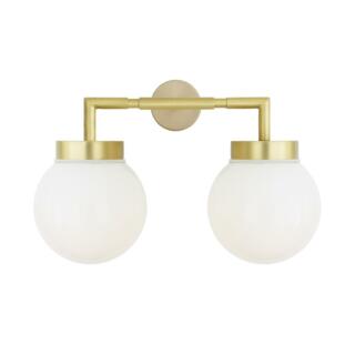 Jordan Double Wall Sconce IP65 Satin Brass