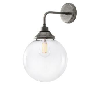 Laguna Clear Globe Bathroom Wall Light 25cm IP44