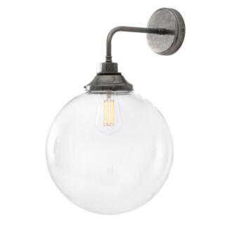 Laguna Clear Globe Bathroom Wall Light 30cm IP44