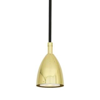 Lainio Small Modern Brass Cone Pendant Light 7cm, Polished Brass
