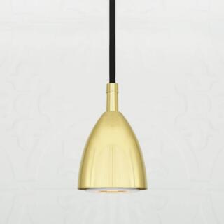 Lainio Small Modern Brass Cone Pendant Light 7cm, Satin Brass