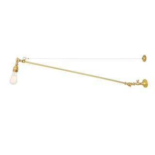 Manick Industrial Swing Arm Adjustable Wall Light, Polished Brass