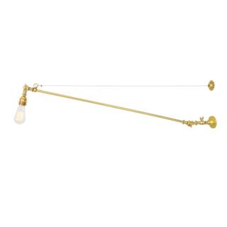 Manick Industrial Swing Arm Adjustable Wall Sconce, Polished Brass
